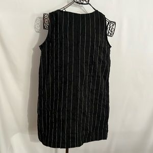 Black Stripe Crinkle Sleeveless Tunic-  NWT
